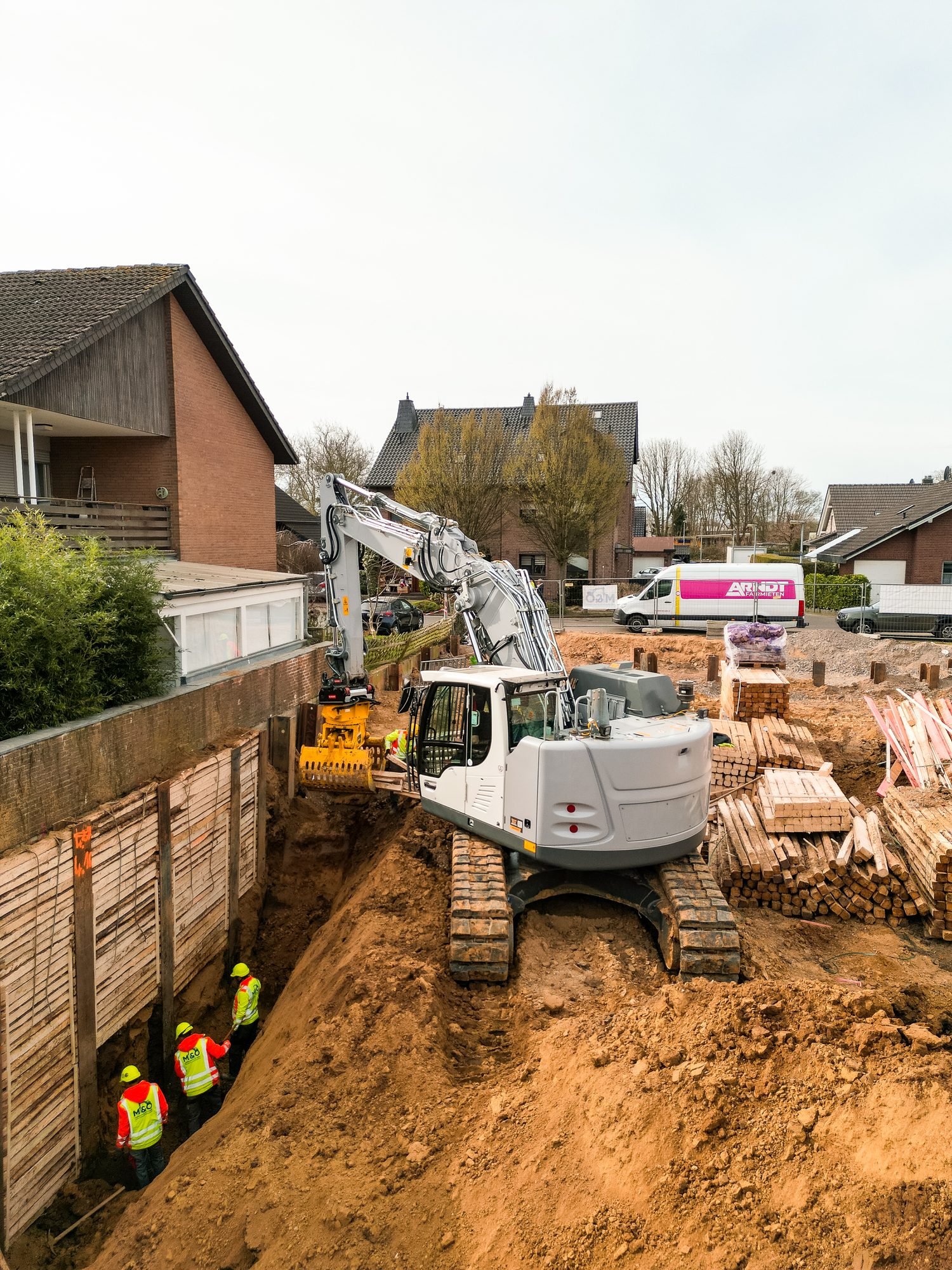Verbauarbeiten, Berliner Verbau mit Holzausfachung